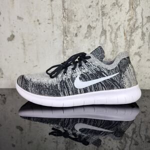 Nike Free RN Flyknit 2017 Oreo Black White Men’s Size 13